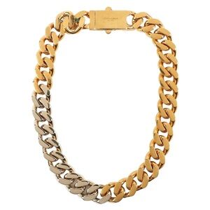 YSL Metal Curb Chain Necklace